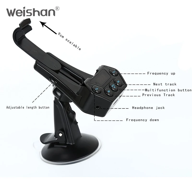 Weishan беспроводной Bluetooth FM передатчик модулятор Автомобильный Радио адаптер MP3