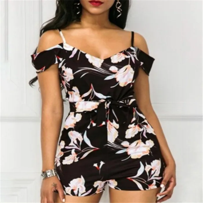 Women's printed casual jumpsuit