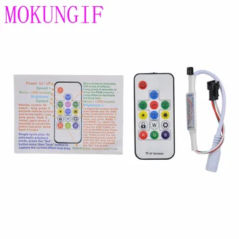 

10pcs Mini 14Key Led RGB Controller 358 kinds of changes Wireless RF or IR DC3.3-24V Digital Color LED Strip for WS2811 WS2812B
