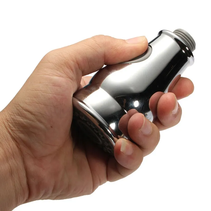 Torneira Da cozinha Pull Out Spray Bico Cabeça de Chuveiro De Plástico Escovado Acabamento Cromado Torneira Do Chuveiro Substituição Da Cabeça de Aspersão