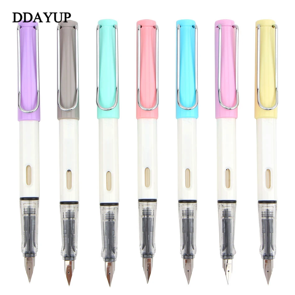 

7 Colors Fountain Pens For Students Practicing Pen Calligraphy Pen Luxury Pens Caneta Writing Office School Supplies