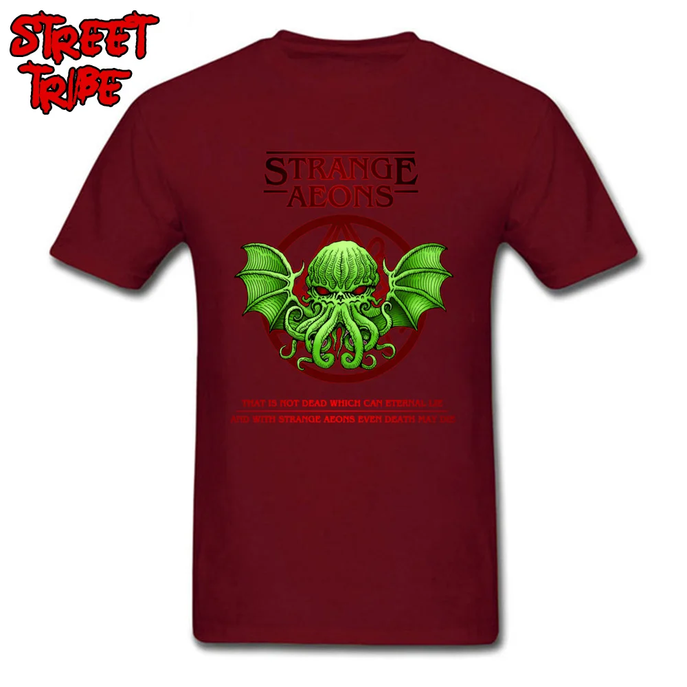 Tees call of cthulhu Tee Shirt Summer/Autumn Company Casual Short Sleeve 100% Cotton Round Collar Men T Shirts Casual call of cthulhu maroon