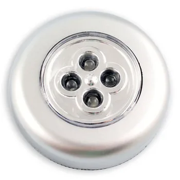 

4 LED Touch Night Light Home Kitchen Under Cabinet Closet Push Stick On Lamp #F#35TB