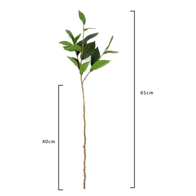 5pcs Artificial Plastic mint Leaves Fake Simulation Greenery Plants Indoor artificial decoration flower for wedding