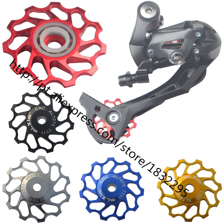 1pcs 11T 13T Alloy Bicycle Rear Derailleur Jockey Wheel Road Mountain Bike Guide font b Roller