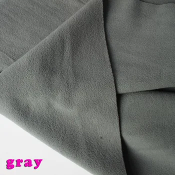 

Gray double-sided Polar Fleece Fabric anti-pilling Hoodies Blankets Lining Fabric Sold By The Yard Free Shipping