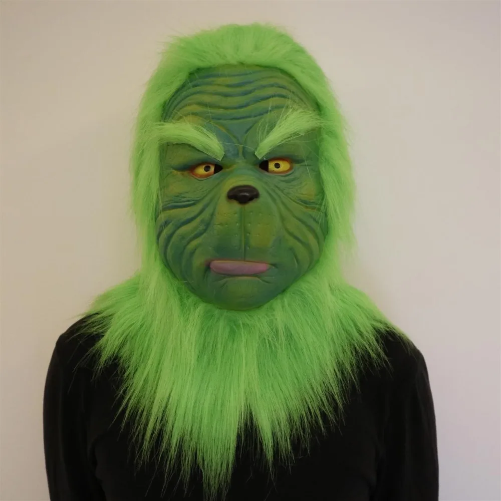 New Sale Christmas Grinch Party Mask Adult Green Latex Party Cosplay