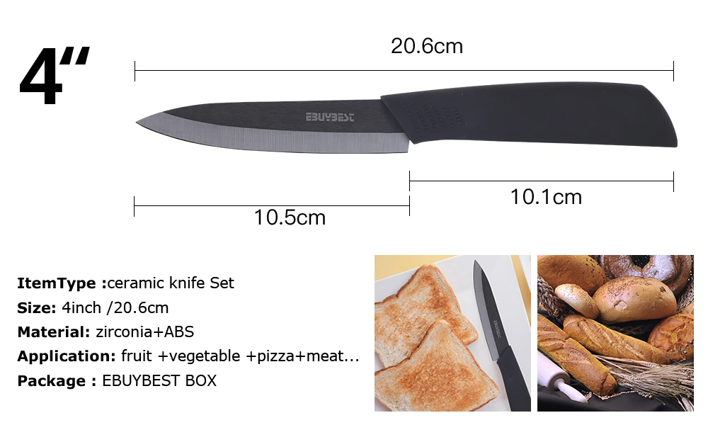 Керамический нож циркониевый черный набор лезвий для ножа 3 4 5 6 дюймов с керамическим Овощечистка Кухонные ножи инструменты для приготовления пищи нож шеф-повара