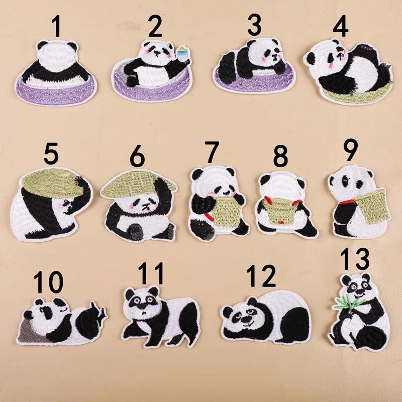 

Embroidery cloth stickers patch badges cartoon DIY cute little panda patch sewing ironing clothing accessories clothes stickers
