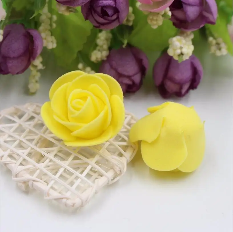 50 шт Искусственный Цветок голова ручной работы DIY Свадебные украшения для дома мульти-использование ПЭ пена Роза