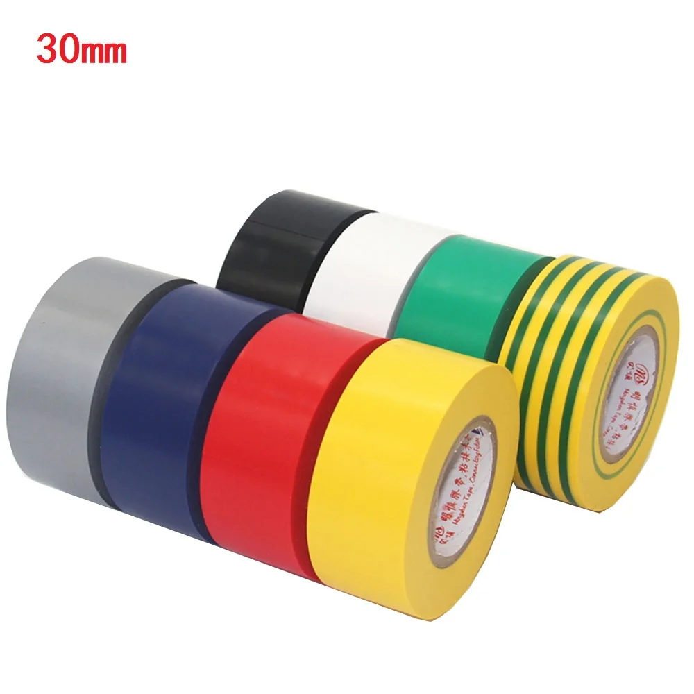 

3CM ( 30mm )Wide Electrical tape Insulation Tape Waterproof PVC Electrical tape 18M Long High-temperature Tape 3 CM
