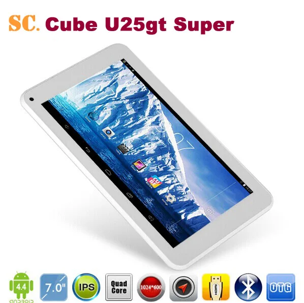 Mtk8127 четырёхъядерный 7 дюймов Cube U25gt супер U25GTC4W планшетный пк Android 4.4 IPS 1024 * 600 GPS HDMI OTG Bluetooth 1 G 8 G