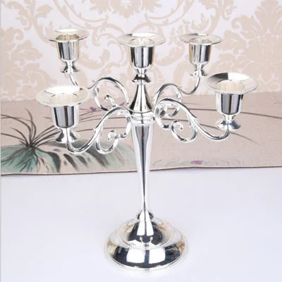 5-Arm Silver ERMAKOVA подсвечник Металлический Подсвечник для свадьбы - Цвет: 5-Arm Silver