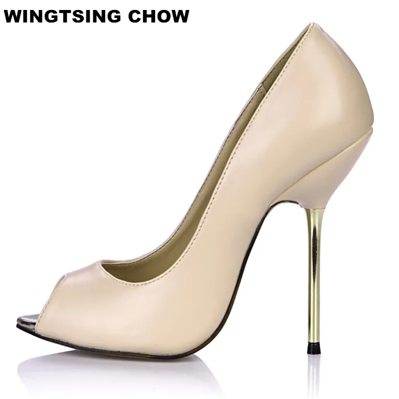 Большой размер 43 Bling Женские свадебные туфли стильная обувь на высоких каблуках летние Насосы шипами пятки Модные женские сандалии с