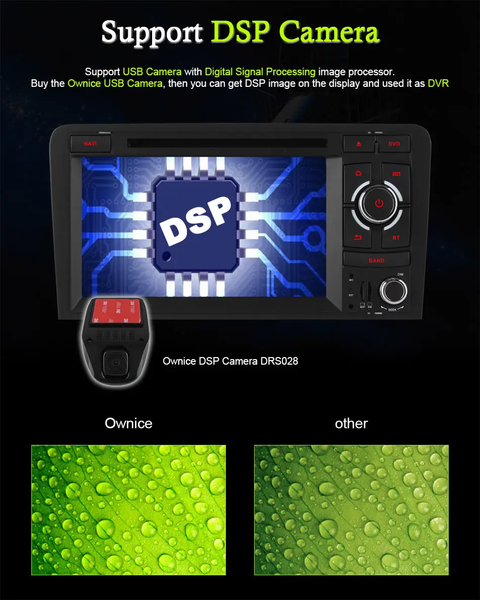 Flash Deal Ownice C500 Octa 8 Core 4G SIM LTE Android 6.0 2 Din 7" Car DVD Player For Audi A3 S3 2004-2011 Radio GPS Navi 2GB RAM 32GB ROM 9