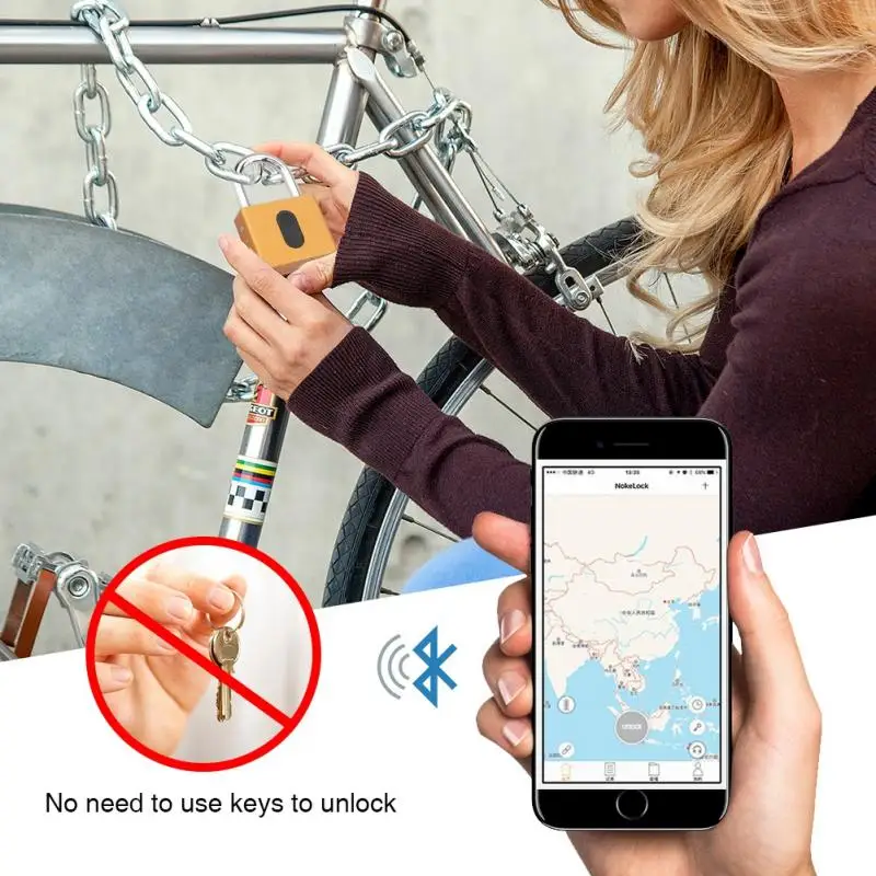 Keyless Anti-theft Smart Lock Беспроводной Водонепроницаемый замка мобильный телефон Bluetooth APP Управление