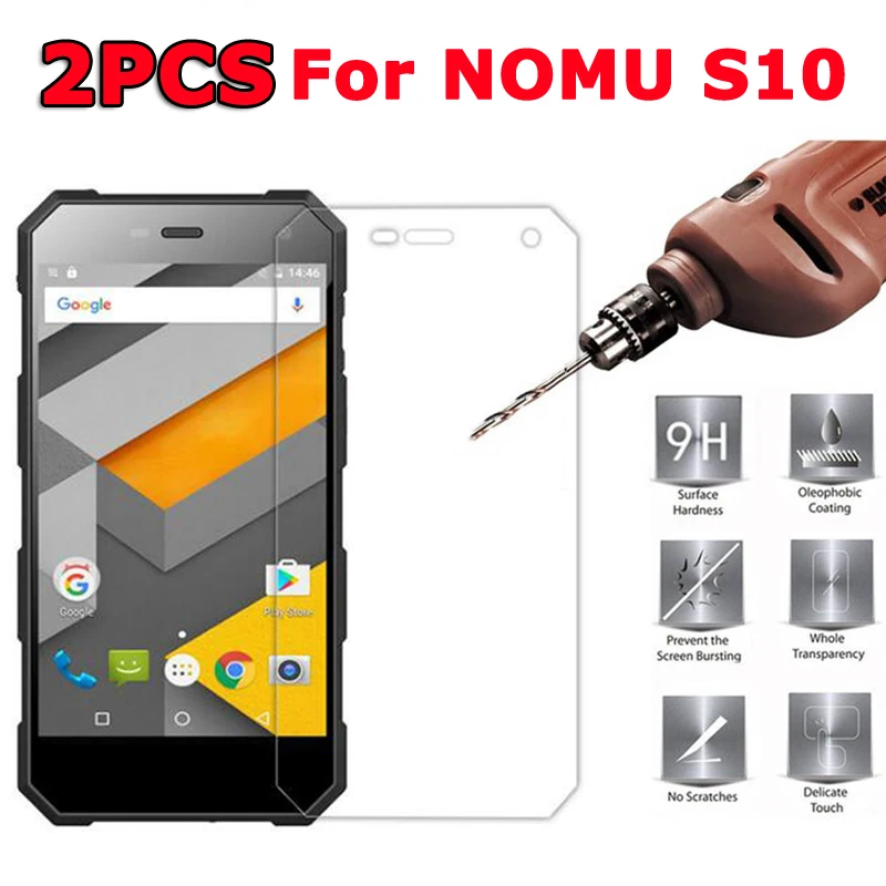 2PCS-NOMU-S10-Tempered-Glass-Film-5-0inch-9H-2-5D-Premium-Protective-Front-Film-For