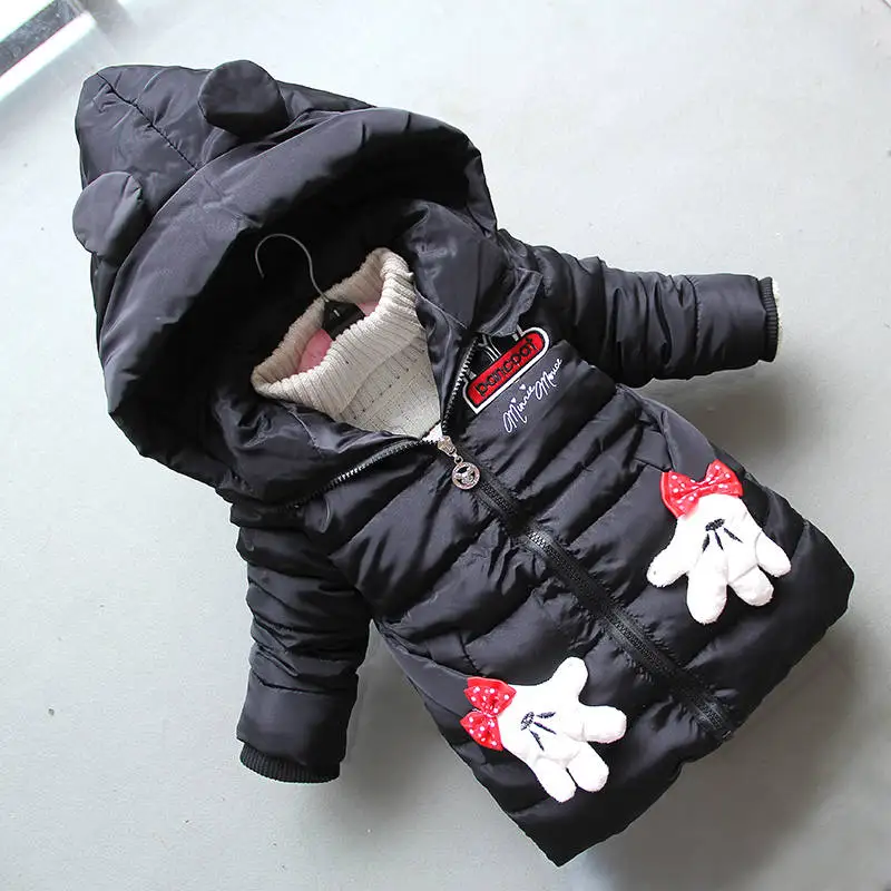 

BibiCola girls winter jackets kids fashion long thick cartoon down parkas for girls children clothing warm outerwear girls coats