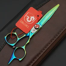 Высший сорт DRGSKL 440C цвета ножницы для стрижки волос 5,5 дюймов Профессиональные Парикмахерские ножницы парикмахер срезанные ножницы+ сумка