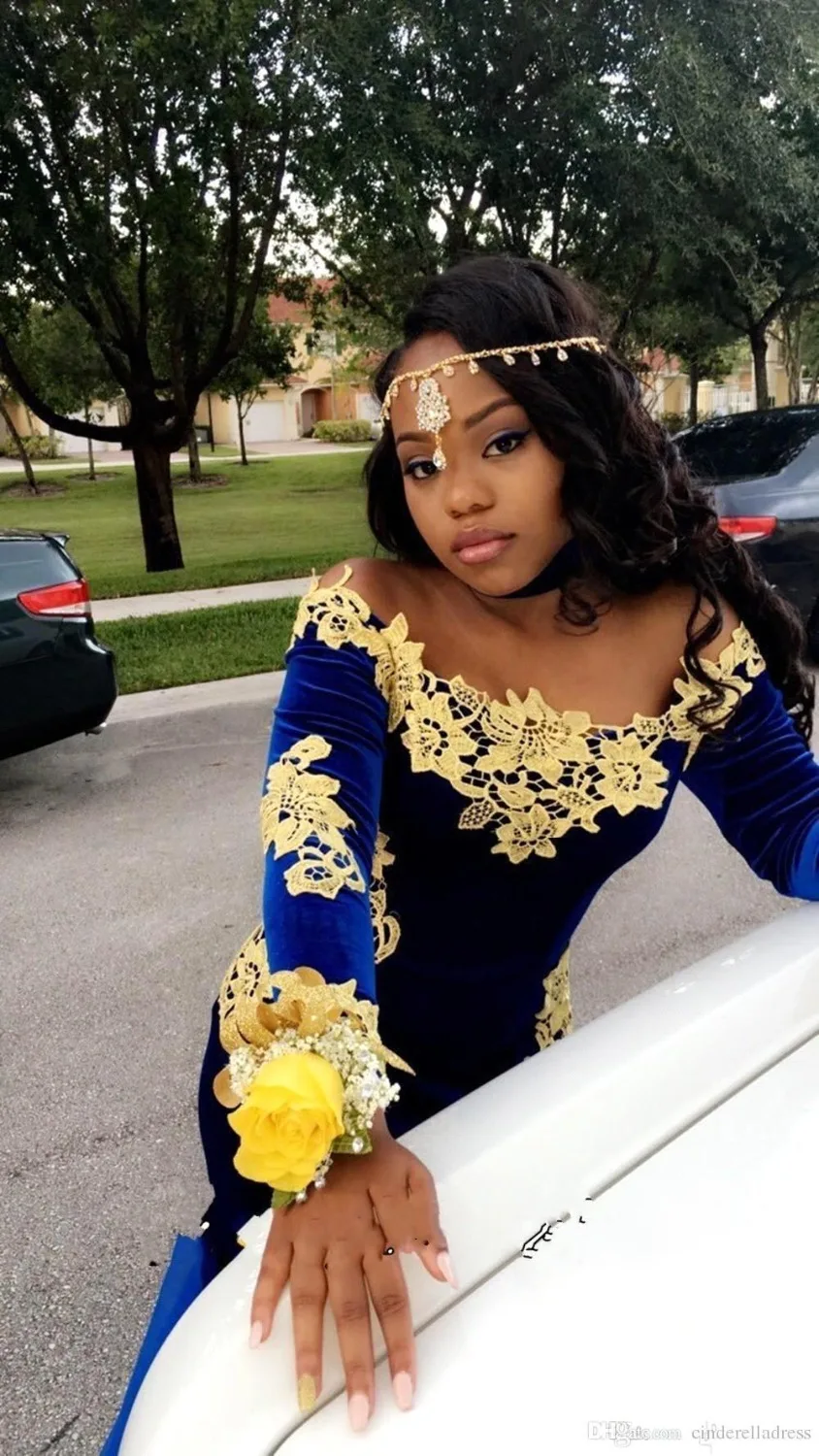 Sexy-Mermaid-Velvet-Prom-Dresses-Royal-Blue-with-Applique-Organza-Designer-Train-Long-Sleeve-Party-Dress (1)