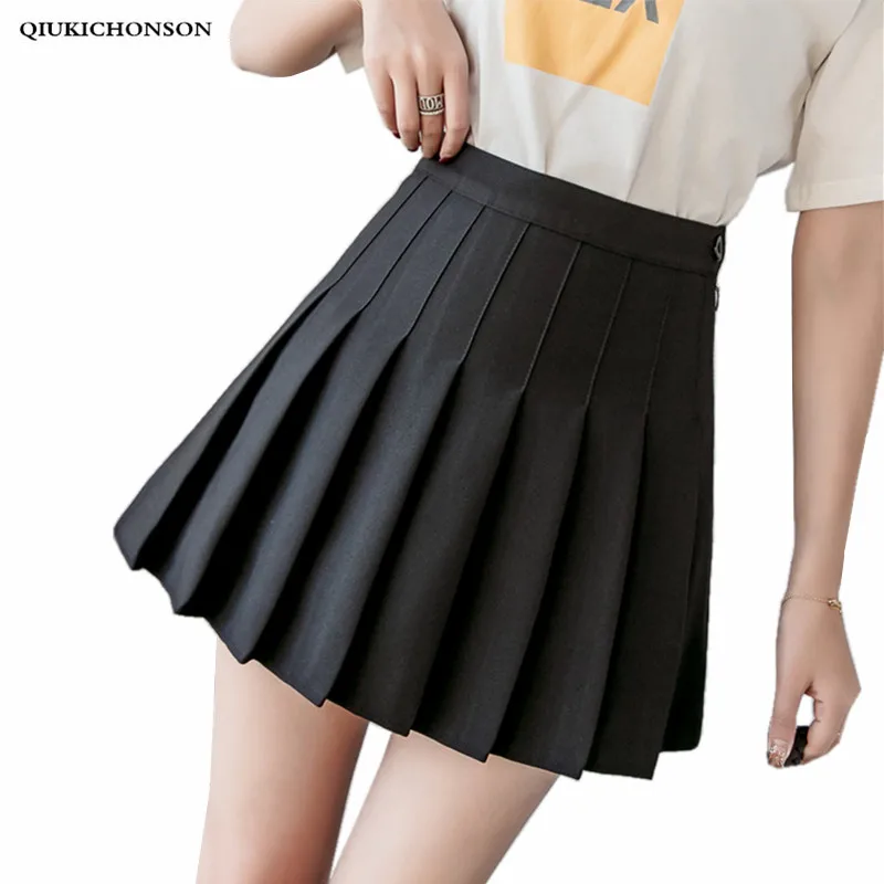 

Preppy Style High Waisted Pleated Skirt Women Korean Fashion Mini Skirts jupe tulle