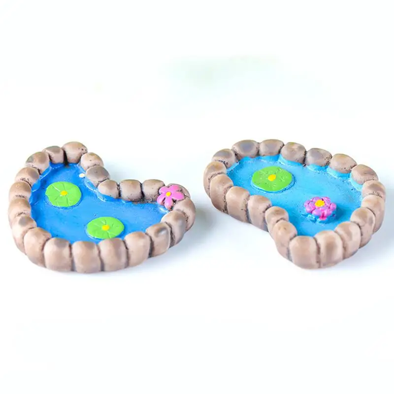 

2pc Lotus Pool Fairy Garden Miniatures Home Garden Micro Landscape Decoration Bonsai Mini Toy Craft Ornaments