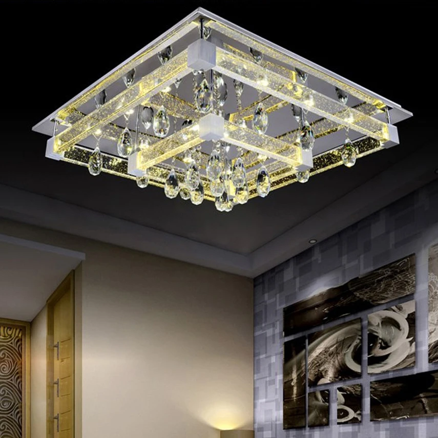 

LED Crystal Stainless Steel LED Lamp.LED Light.Ceiling Lights.LED Ceiling Light.Ceiling Lamp For Foyer Bedroom Dinning Room