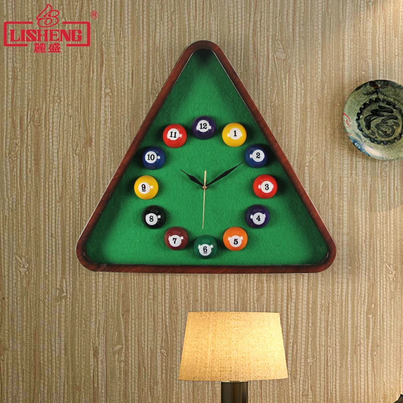 

Tuda Free Shipping Large Wall Clock Billiards Snooker Shaped Resin Wall Clock Fashion Style Watch For Children's Room Study Room