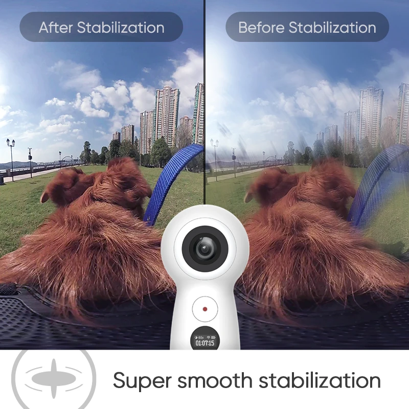 Wunder360 Панорамная видеокамера 360 WiFi Камера с двойным объективом 4K Рыбий глаз Экшн