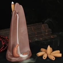 Горная курильница с дымом водопад ладан держатель печь для ароматерапии горная речка ручной ладан курильница