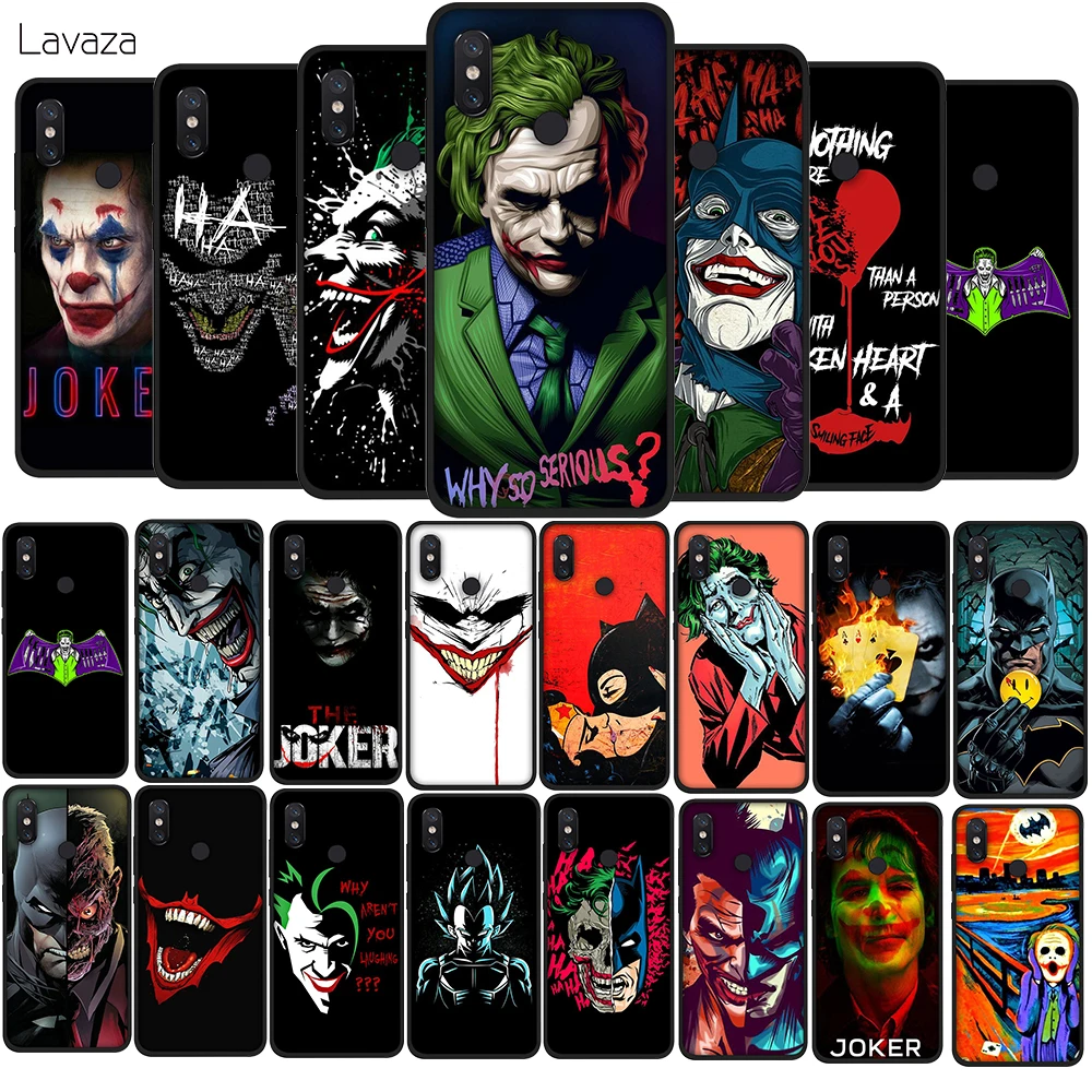 

Lavaza cara Joker suave TPU funda para Xiaomi Redmi Note 5 6 7 Pro para Redmi 5A 6A S2 5 Plus funda de silicona