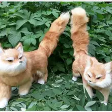 WYZHY моделирование желтый лиса подарок на день рождения Рождественский подарок интерьерное украшение обучающая домашняя МОДЕЛЬ украшение для отправки f