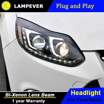 

HLC Car Styling for Focus Headlights 2012-2014 Focus 3 LED Headlight DRL Bi Xenon Lens High Low Beam Parking Fog Lamp
