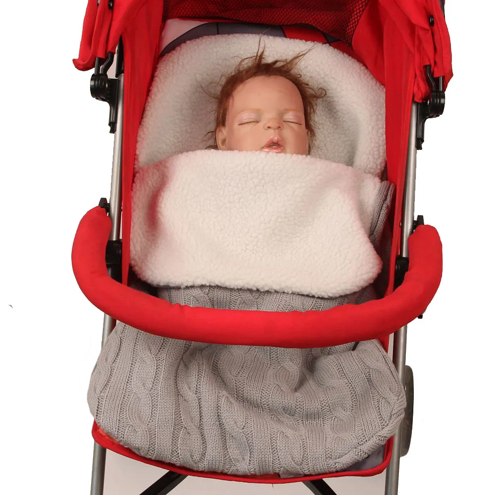 Зимние теплые новорожденных спальный сумки детская коляска Sleepsack детские хлопчатобумажное одеяльце младенцев конверт SleepSack фланель