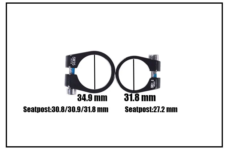 Tideace алюминиевый подседельный зажим Abrazadera MTB велосипед 31,8 или 34,9 мм Ciclismo Bicicleta зажим стойки сиденья велосипеда 27,2 мм или 31,6 мм