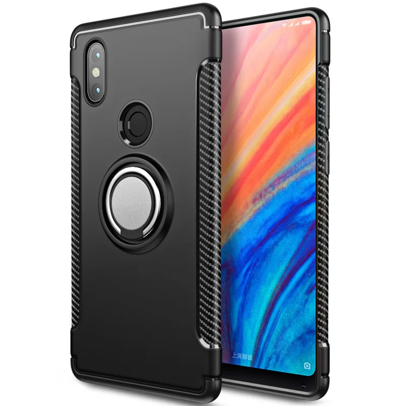 אצבע טבעת 360 מלא להגן על מקרה עבור Xiaomi Mi לערבב 2S לערבב 2/עבור Xiaomi Mi הערה 3 מקסימום 3 A1 A2 כיסוי מקרה עבור Xiaomi Mi 6 Mi8