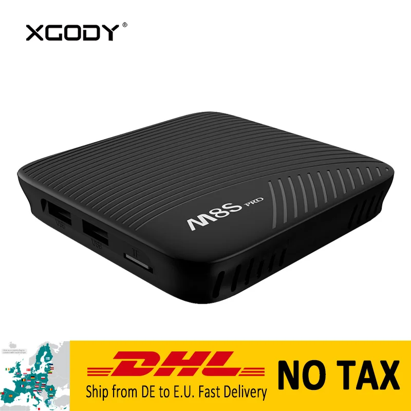 

In Stock XGODY M8S Pro L 4K Smart TV Box Android 7.1 Nougat Amlogic S912 Octa Core 3G+32G Media Player TV Streamer Set top Box