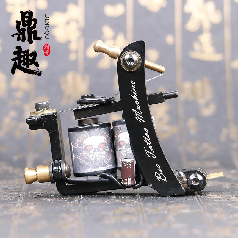 

Wrap Coil Tattoo Machine 10 Wrap Shader Handmade Tattoo Machine Gun Iron Machine for Tattoo Kit TM8707