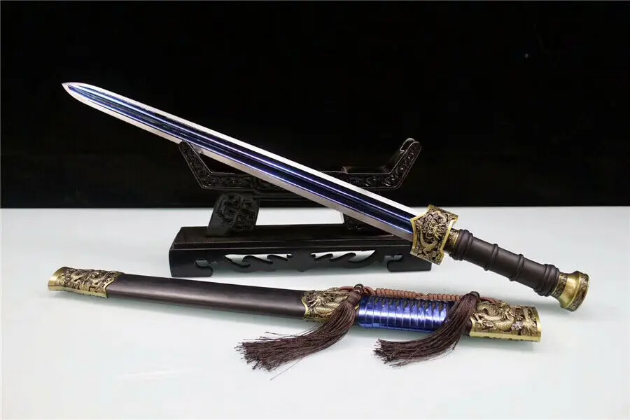

High Quality Chinese Han Jian Sword Sharp High Manganese Steel Blade Katana Dragon Fittings