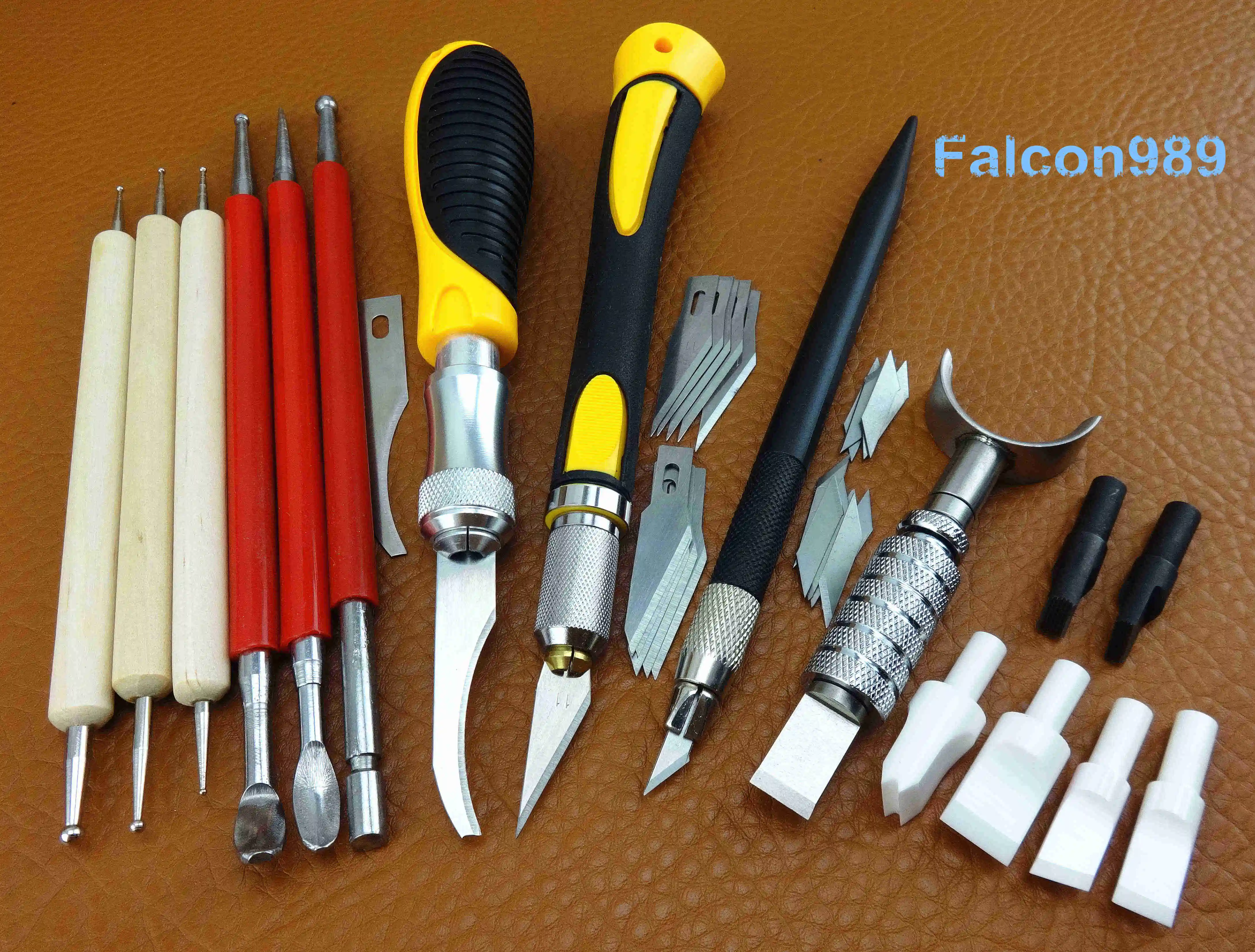 10pcs Leather Craft Nano Ceramic Blade Swivel Carving Knife Modelling