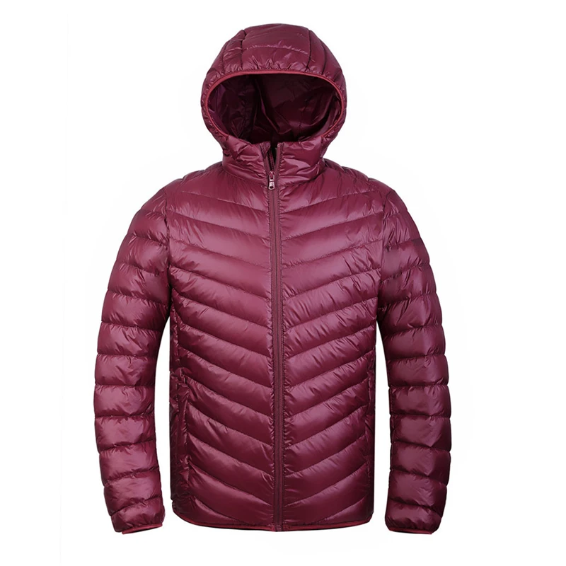 Down Jacket Men Winter Ultralight 95% Duck Down Outdoors Collar Parka Coat