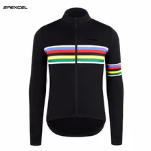 Новинка, зимний теплый флисовый свитер с длинным рукавом для велоспорта SPEXCEL, цвета радуги, черного цвета, одежда для велоспорта, Ropa Ciclismo