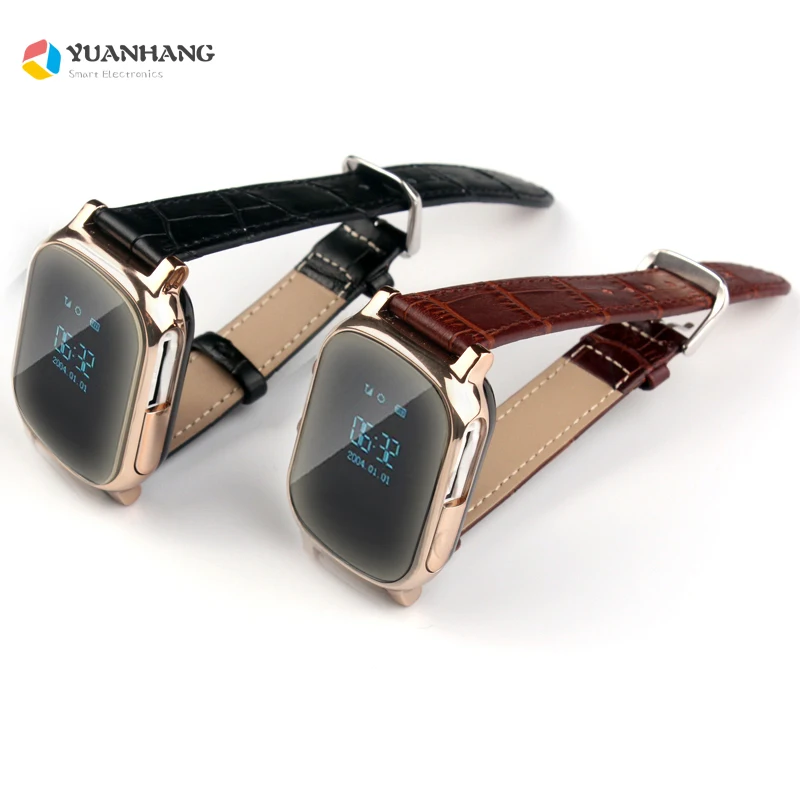 

YH T58 Plus Smart GPS WIFI Tracker Locator Anti-Lost Watch Kid Elder Child SOS Remote Monitor Genuine Leather Strap Smartwatch