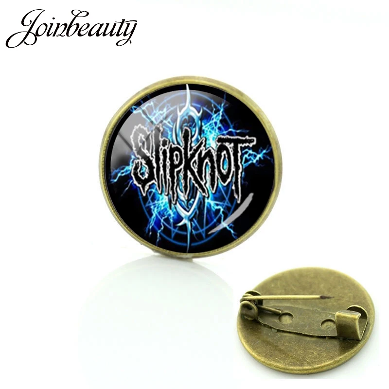 JOINBEAUTY Винтаж рок группа Slipknot брошь с логотипом Античная бронзовая знак