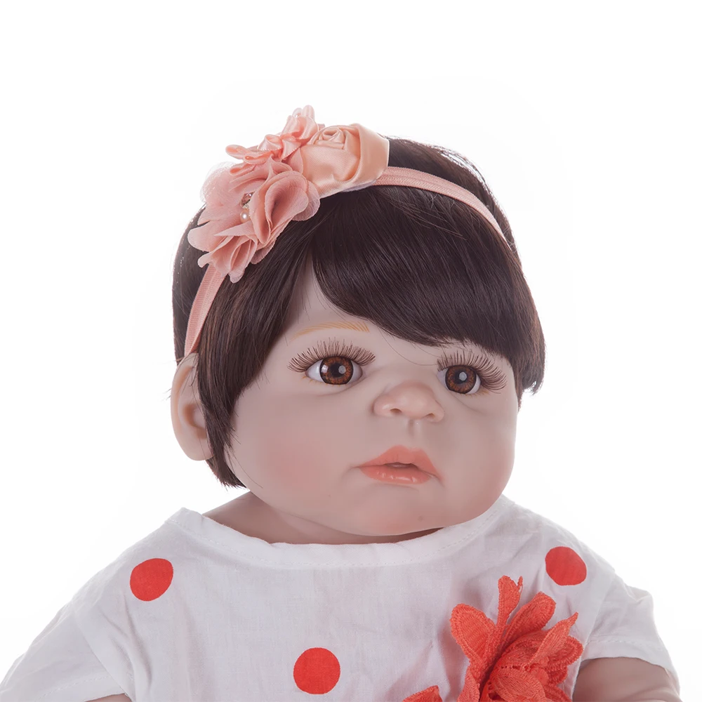 

22" 55CM Baby Reborn Silicone Full Body lol Dolls Vinyl Newborn Princess Cute Boneca Toy For Kids Birthday Gift Bathe Toy