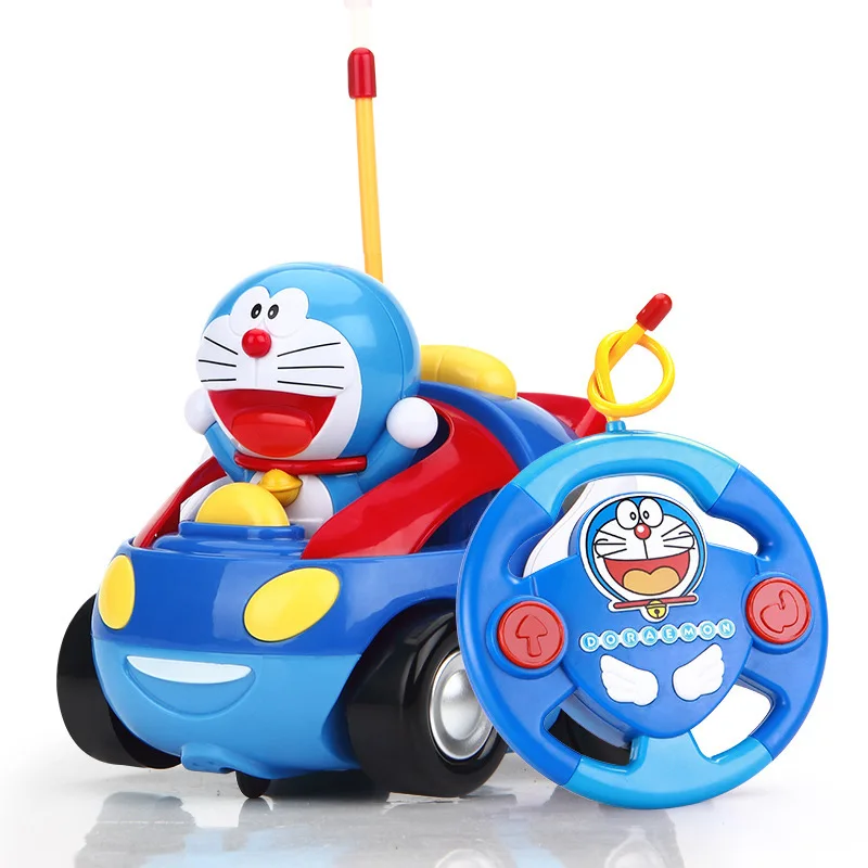 Hot Sales Doraemon remote control car cute RC Car with USB Charge and LED light music function Toy For Children gift | Игрушки и хобби