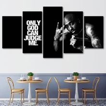 Современные украшения для дома 5 шт. Tupac Amaru Shakur Rapper 2Pac холст