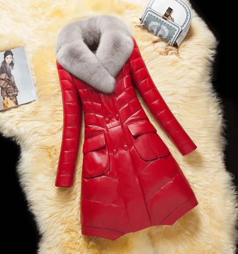 Высокое качество Haining кожаная куртка женские зимние пальто размера плюс 4XL модная меховая длинная куртка из искусственной кожи Женская парка одежда хлопковое пальто
