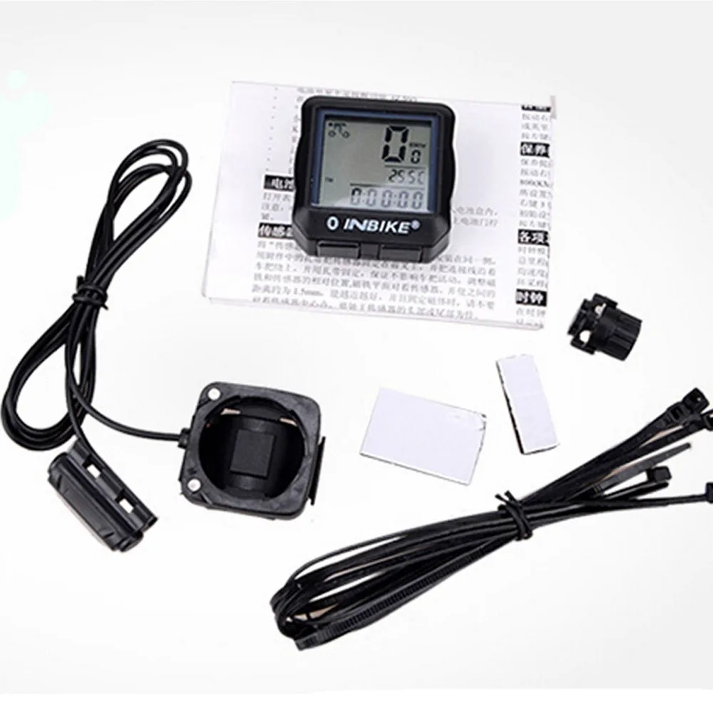 Bicycle Computer Wireless Bike Computer Speedometer Digital Odometer Stopwatch Thermometer LCD Backlight Rainproof#py-30