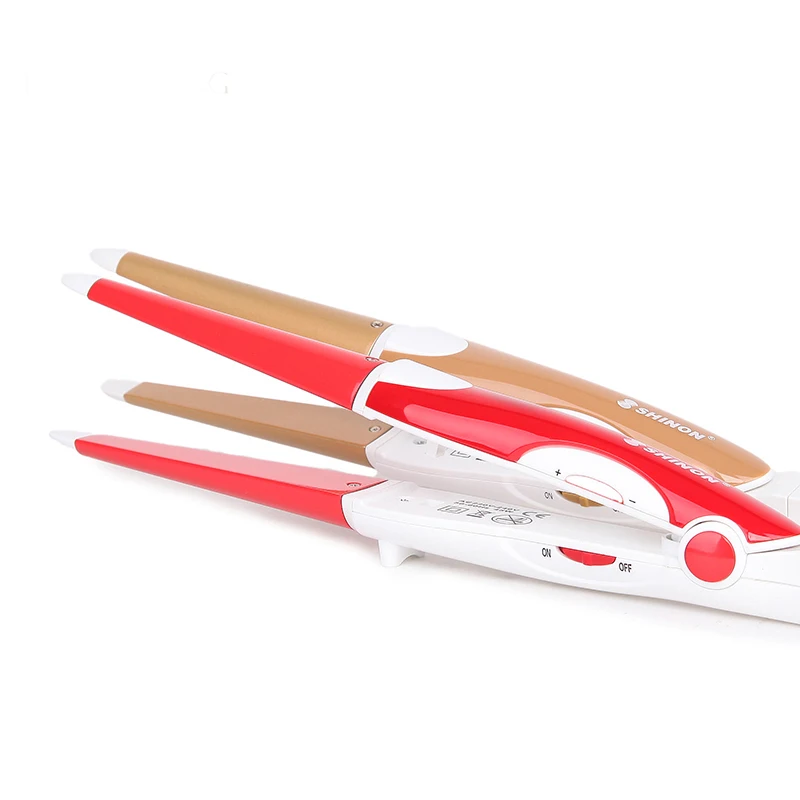 

CHJ Perfessional 2 in 1 Hair Straightener Curling Flat Iron A straightener Styling Tool Ceramic Curling Iron SH-8976